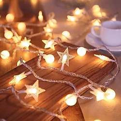 Ramadan Eid Lights LED Fairy String Lights Star Small Bulb 1.5M-10LEDs 3M-20LEDs 6M-40LEDs Battery or USB Powered Wedding Christmas Bedroom Holiday Decoration Garland Lamp Lightinthebox