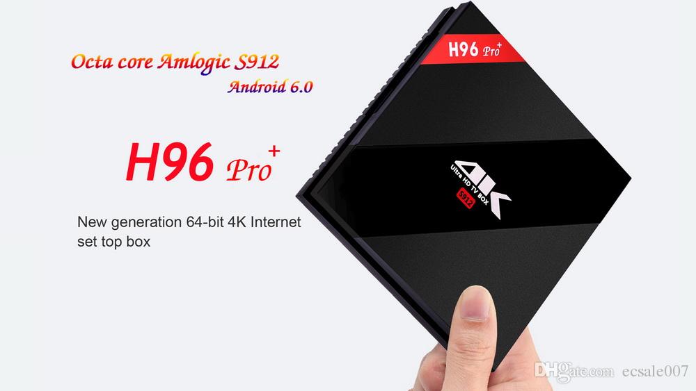 H96 PRO+ 3G/32G Android 7.1 TV Box Amlogic S912 64bit Octa Core H.265 4K Wifi 2.4G&5.0G Bluetooth4.0 Media Player