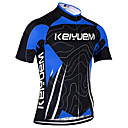 KEIYUEM Men's Women's Short Sleeve Cycling Jersey Coolmax Silicon Bike Jersey Top Breathable Quick Dry Ultraviolet Resistant Sports Clothing Apparel / Stretchy / Back Pocket / Sweat-wicking
