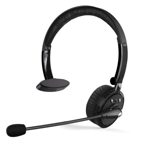 Bluetooth Earphone Over The Head Boom Mic Wireless Headphone Noise Canceling Headset For Truck Drivers Office Phone Call Center