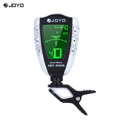 JOYO JMT-9009B 2-in-1 Rotatable Clip-on Electronic Tuner Metronome with LCD Display for Chromatic Guitar Bass Ukulele Violin