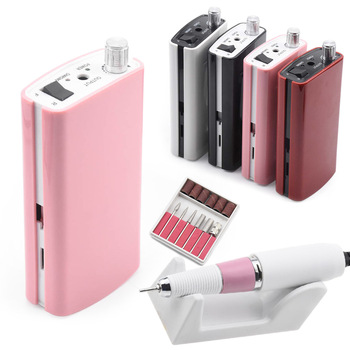 Portable Rechargeable Nail Drill Machine 36W 35000RPM Manicure Machine Electric Nail File Nail Art Tools Set for Nail Drill bits