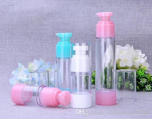 200pcs/lot 15ml 30ml 50ml airless bottle cosmetic package Emulsion bottles cosmetic container pump bottle
