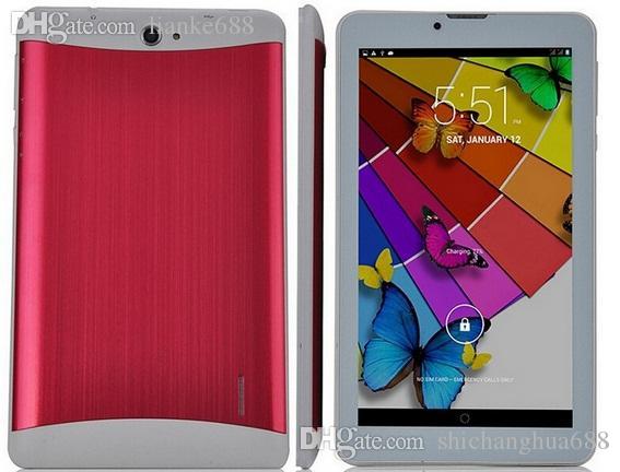 wholesale - 10X DHL 7" 7 inch 3G Phone Call Tablet PC MTK6572 Dual Core Android 4.4 Bluetooth Wifi 4G Dual Camera SIM Card GPS