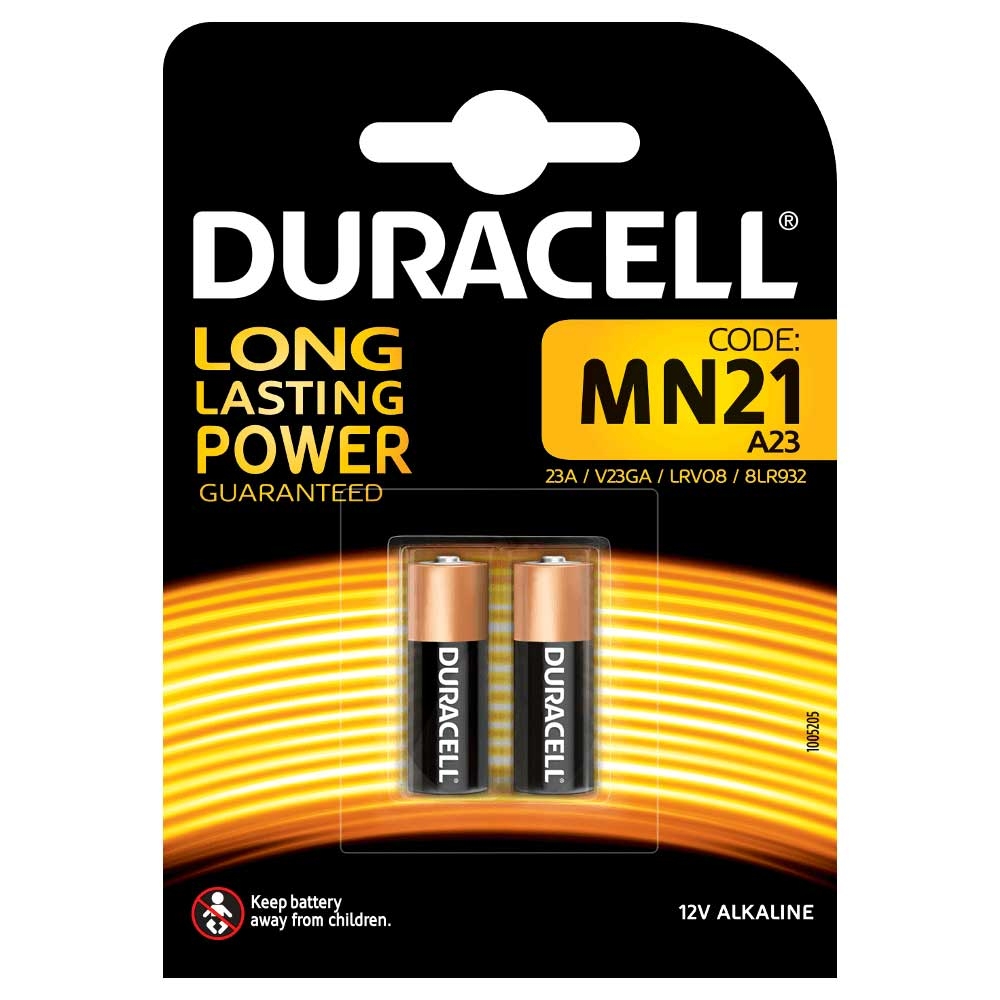 Duracell MN21 A23 23A LRV08 Security 12V Alkaline Battery - Value 2 Pack