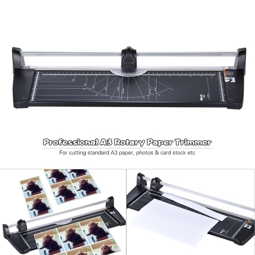 Professional A3 Rotary Paper Trimmer Cutters Guillotine with 10 Sheets Cutting Capacity for School Business Office Supplies