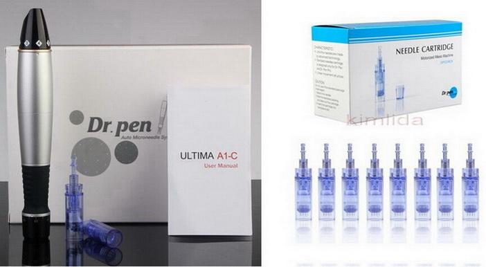 A1 Dr. Pen Derma Pen with 2pcs 12 36 42 pin nano needle cartridge Auto beauty roller