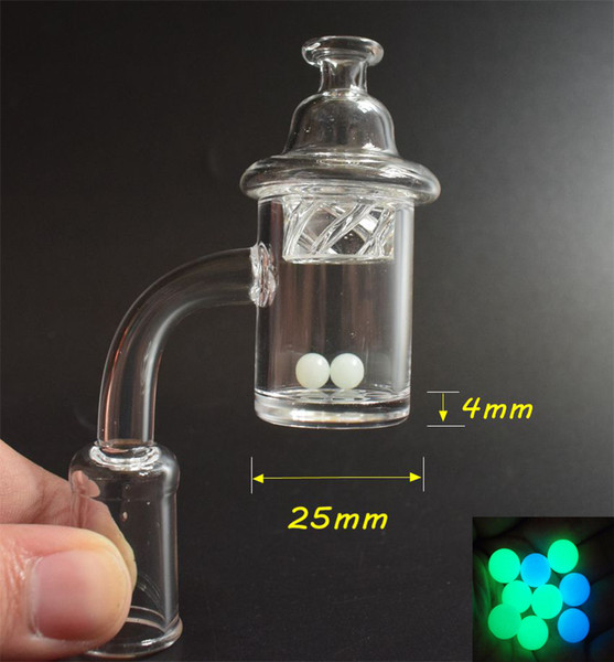 25mm XL Quartz Banger with cyclone Spin Carb Cap Terp Pearl Flat Top banger nails 14mm 18mm Male Female for Bong