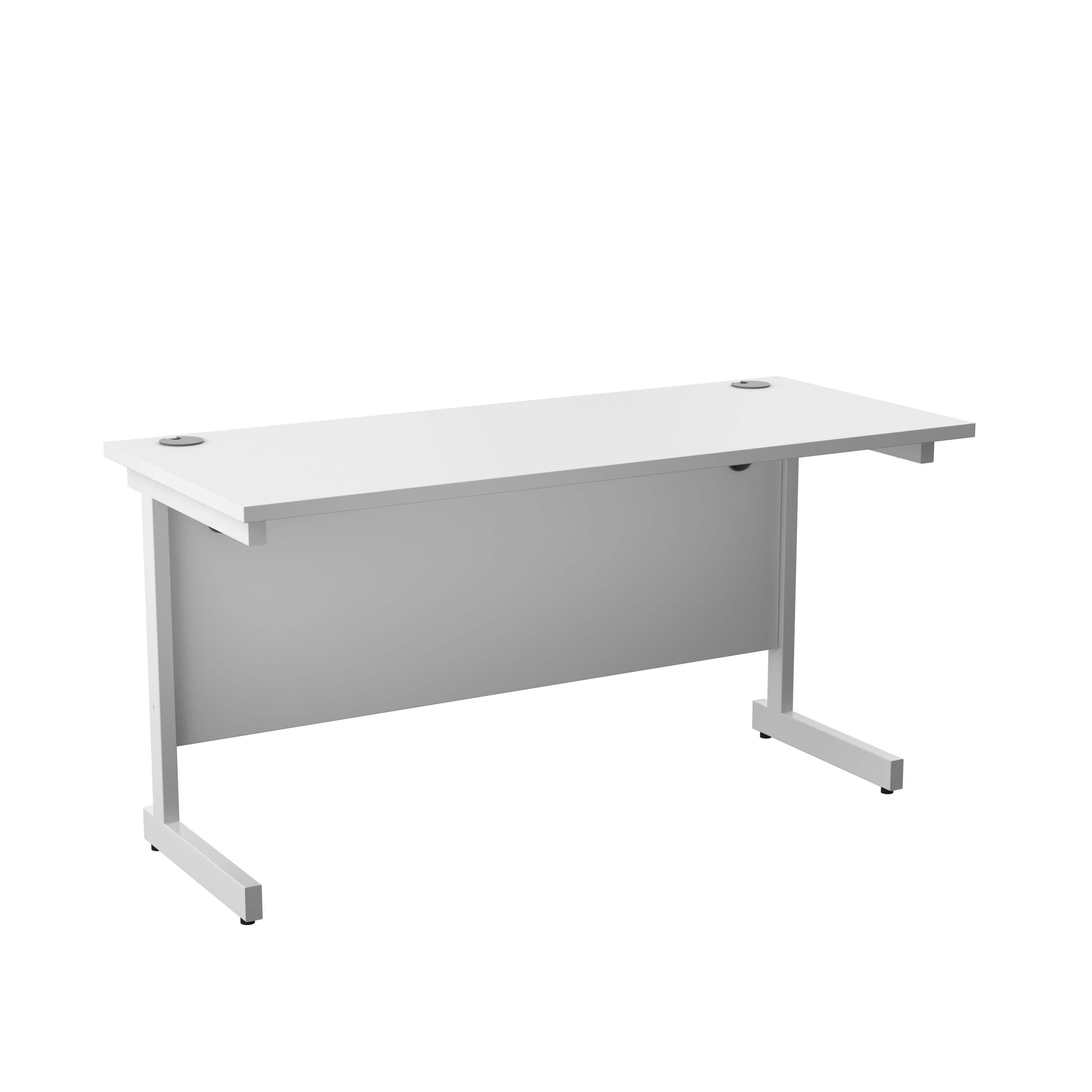One Cantilever 1400 X 600 Rectangular White Cantilever Workstation - White
