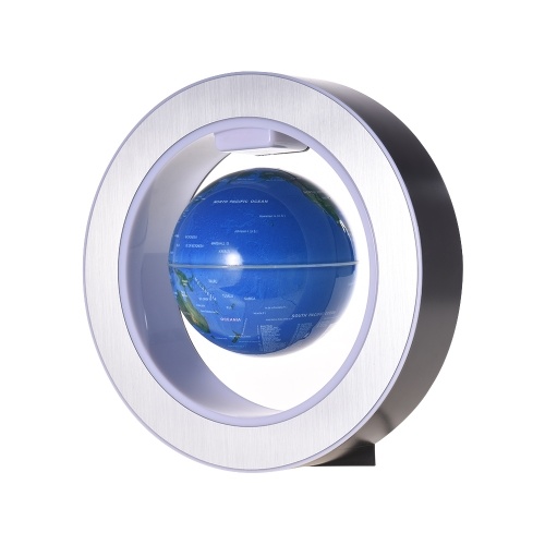 Globo flotante de levitación magnética de 4 pulgadas que enciende el globo azul de la tierra