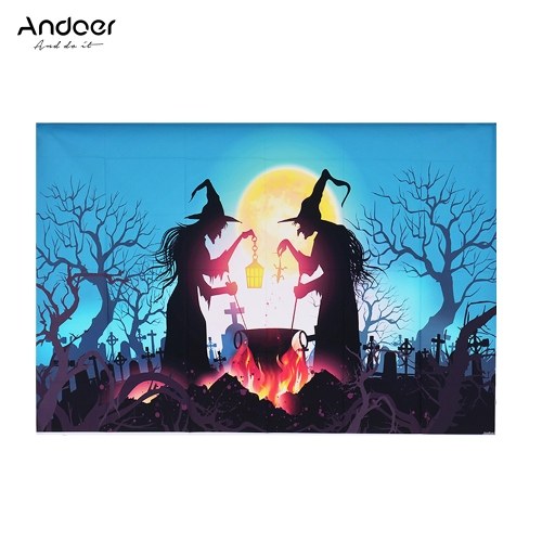 Andoer Halloween Style 1.5 * 2.1 metros / 5 * 7 pies Vinilo plegable Fotografía Telón de fondo