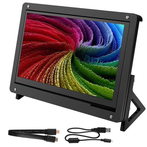 7 inch capacitive press lcd display for raspberry pi 3b/3b+ sn hdmi input 1024x600 with case stand holder