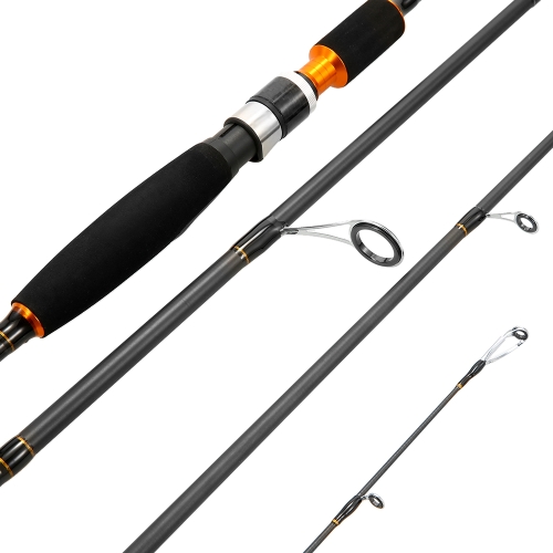 Fly Fishing Rod 4 Sections Detachable Portable Lightweight Carbon Fiber Fishing Pole 6.8ft/2.1m with Rod Bag
