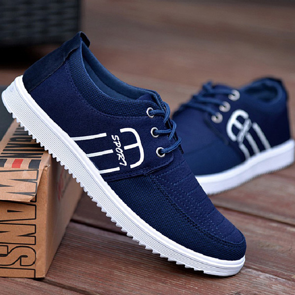 Men Shoes 2019 Summer Fashion High Top Men's Casual Shoes Breathable Lace Slippery Canvas Man Brand Canvas Shoes Hot Sale