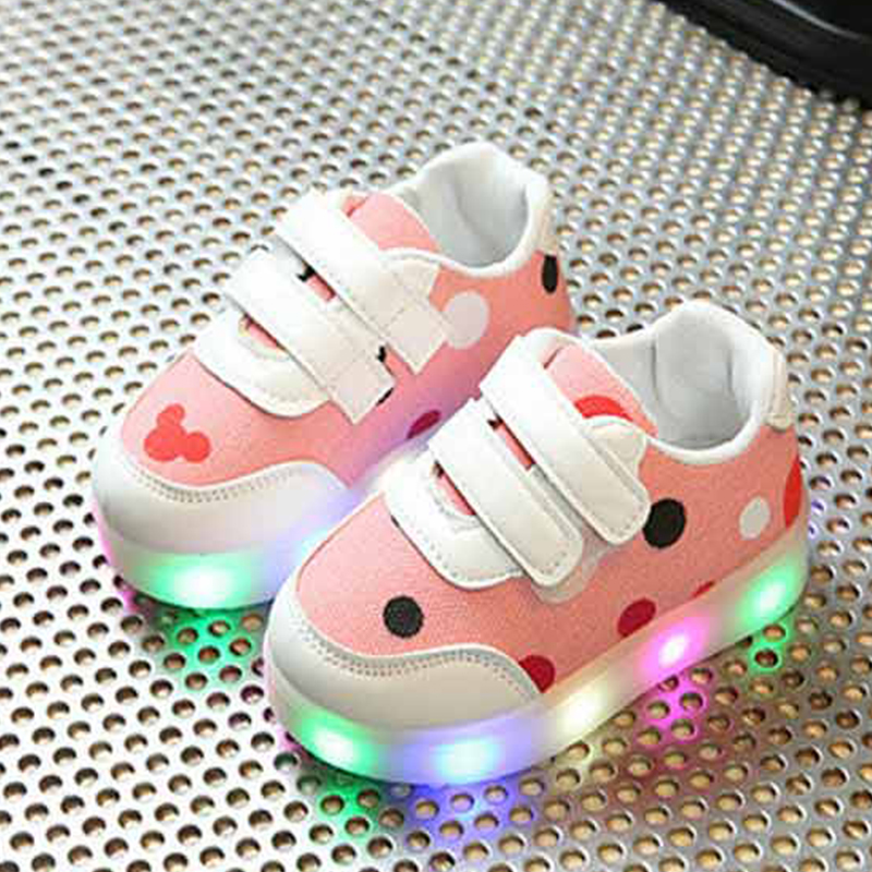 Toddler Boy / Girl Fashionable Polka Dots Velcro Prewalker Shoes