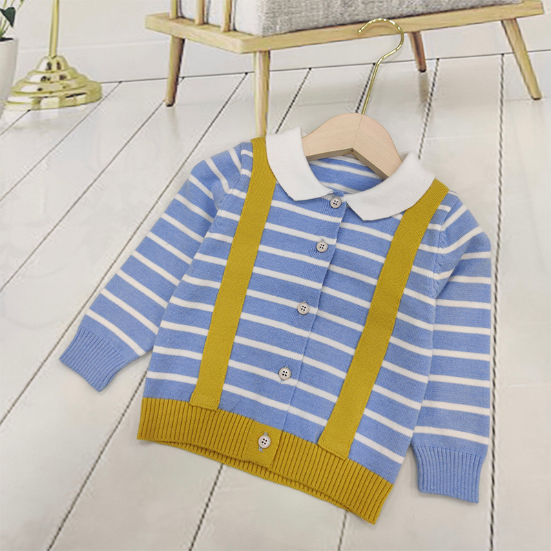 Baby Unisex Casual Striped  Sweaters