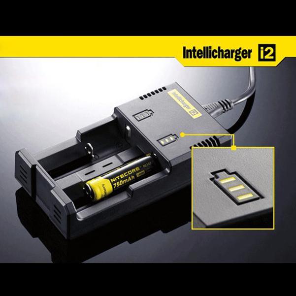 Intellicharger i2 Nitecore Universal Battery Charger With EU Plug For 26650 18650 14500 CR123A 16340 Ni-MH AA AAA C Battery(0205008)