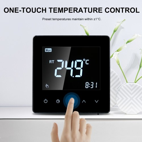 Wi-Fi Smart Thermostat LCD Programmierbarer Touchscreen-Thermostat mit WIFI-Gaskesselheizung 3A Digitaler Temperaturregler