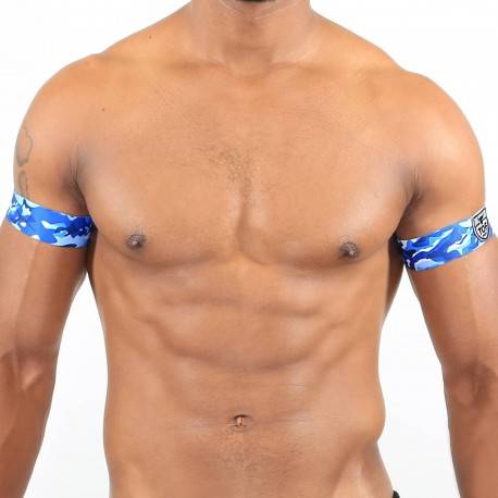 TOF Paris Biceps Armbands - Blue Camo S/M
