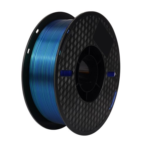 Filament d'imprimante 3D KINGROON 1KG 1,75mm Triple Color Silk PLA Filament - vert et bleu