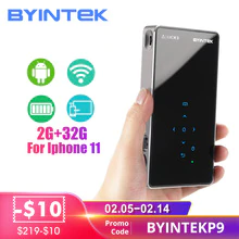 BYINTEK UFO P9 (P8I )Android 7.1 OS Pico Pocket HD Portable Micro WIFI Bluetooth Mini LED DLP Projector with Battery