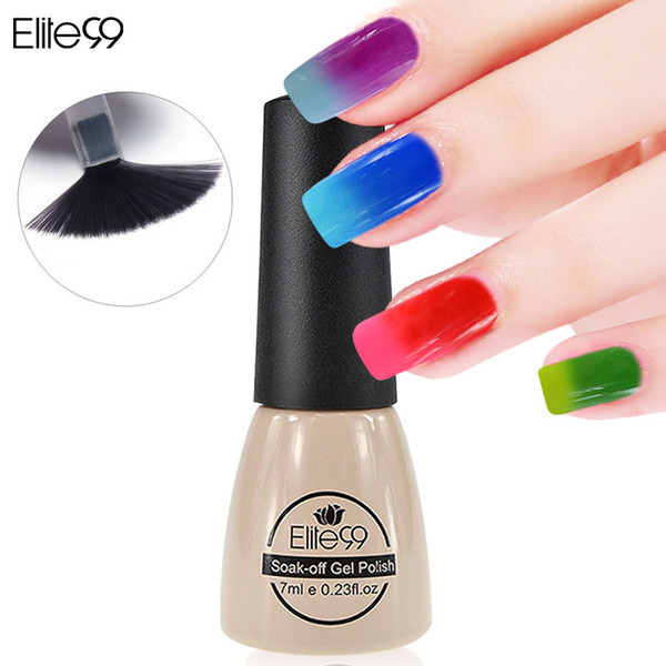 wholesale-elite99 7ml temperature change chameleon changing color soak off uv nail gel polish uv gel choose 1 from 54 color