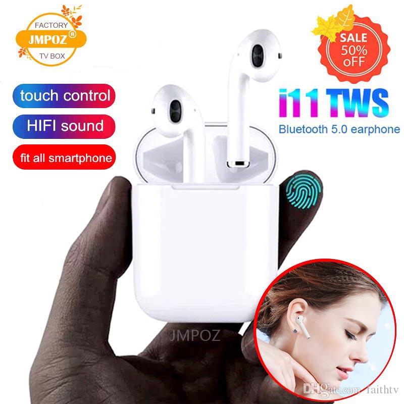 2019 New i11 TWS True Wireless Earbuds 5.0 Bluetooth Earphone Headphone Wireless Earphones Blutooth headphones Headset PK i14 i12 i7S i9S