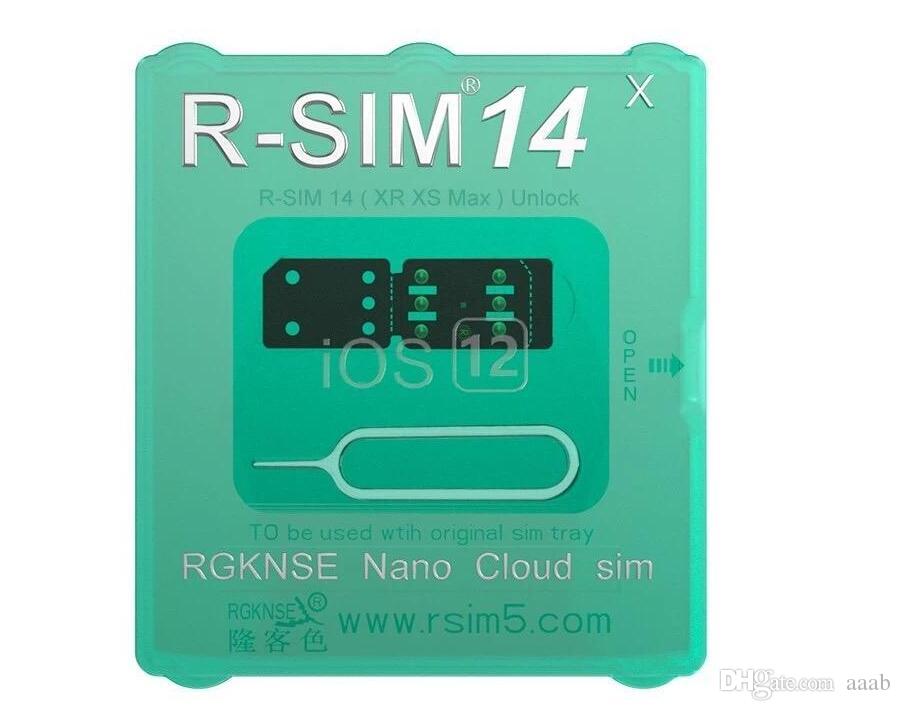Newest RSIM14 iPhone unlocking smart R-Sim card for iPhone xmax iPhone8 iPhone 7 plus and i6 unlocked iOS 12.x-7.x 4G unlock