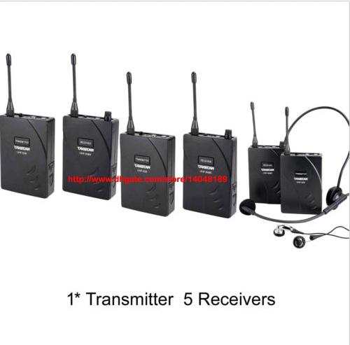 takstar uhf-938/ uhf 938 uhf frequency wireless tour guide system 50m operating range 1transmitter+5 receivers use for tour guiding