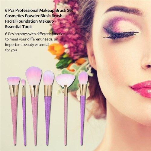 6 Pcs Professional Makeup Brush Set