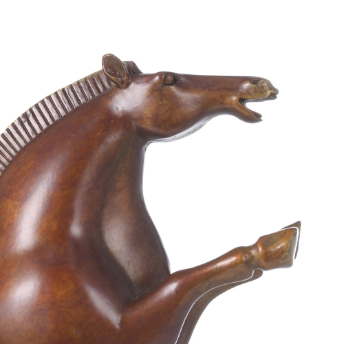 Happy Plump Pony Tooarts Escultura de bronce hecha a mano Modern Art Home Decor