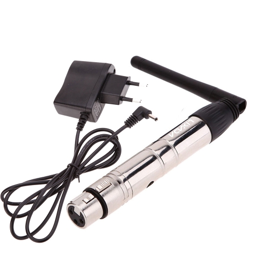 2.4G ISM DMX512 Wireless Female XLR Receiver LED Lighting for Stage PAR Party Light with Antenna
