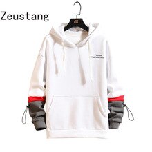 Zeustang 2020 Mans Hoodie Sweatshirt Mens Hip Hop Pullover Hoodies Streetwear Casual Fashion Clothes Patchwork Hoodie  Y131