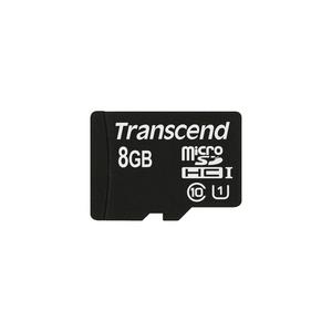 Transcend microSDHC Class 10 UHS-I (Premium) - Flash-Speicherkarte (microSDHC/SD-Adapter inbegriffen) - 8GB - UHS Class 1 / Class10 - microSDHC UHS-I (TS8GUSDU1)