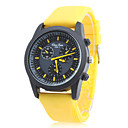 Unisex's Silicone Analog Quartz Wrist Watch (Yellow)
