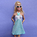 poupée barbie charmant costume bleu ciel de vacances