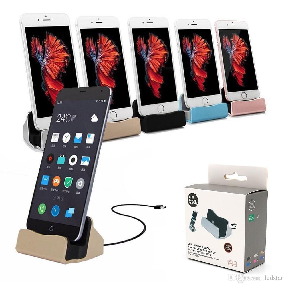 Quick Charger Docking Stand Station Cradle Charging Sync Dock Kickstand Holder For 6 7 Plus Samsung S7 S8 TYPE C Andriod