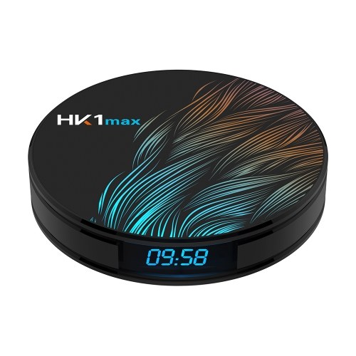 Lecteur multimédia HK1max Android 9.0 Smart TV Box RK3328 Quad Core 64bit 4GB / 32GB UHD 4K VP9 H.265 2.4G / 5G WiFi BT4.0 Écran d’affichage DLNA Miracast Airplay