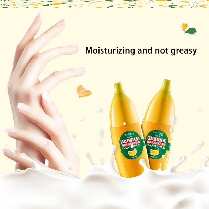 Wholesale- 40g BIOAQUA Banana Mi Hand Cream Moisturizing Nourish Anti-chapping Hand Care Lotions Handcream Skin Defender TF free shipping