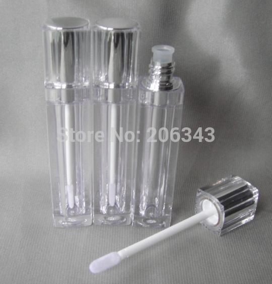 8ml square shape transparent lip gloss/color cream tube or lip balm tube or lip stick