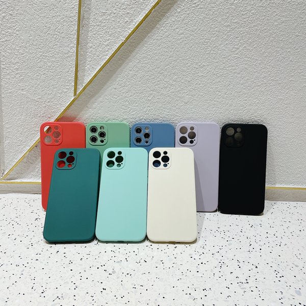 Cell Phone Cases For iPhone 13 11 12 Pro X XR XS Max 7 6 6S 8 Plus Shockproof Luxury Original Liquid Silicone TPU Soft Cover