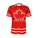 KOOPLUS - Selección Nacional de Polyester  Lycra de manga corta roja camiseta de ciclo de Canadá