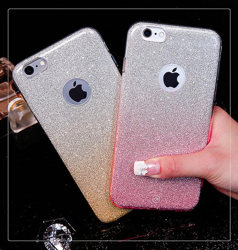 3 in 1 Bling Glitter Gradient Case TPU Silicone PC Gradient Color Case For Samsung Galaxy A8 Plus J2 Pro 2018 A3 A5 A7 J3 2017 J5 J7 Pro