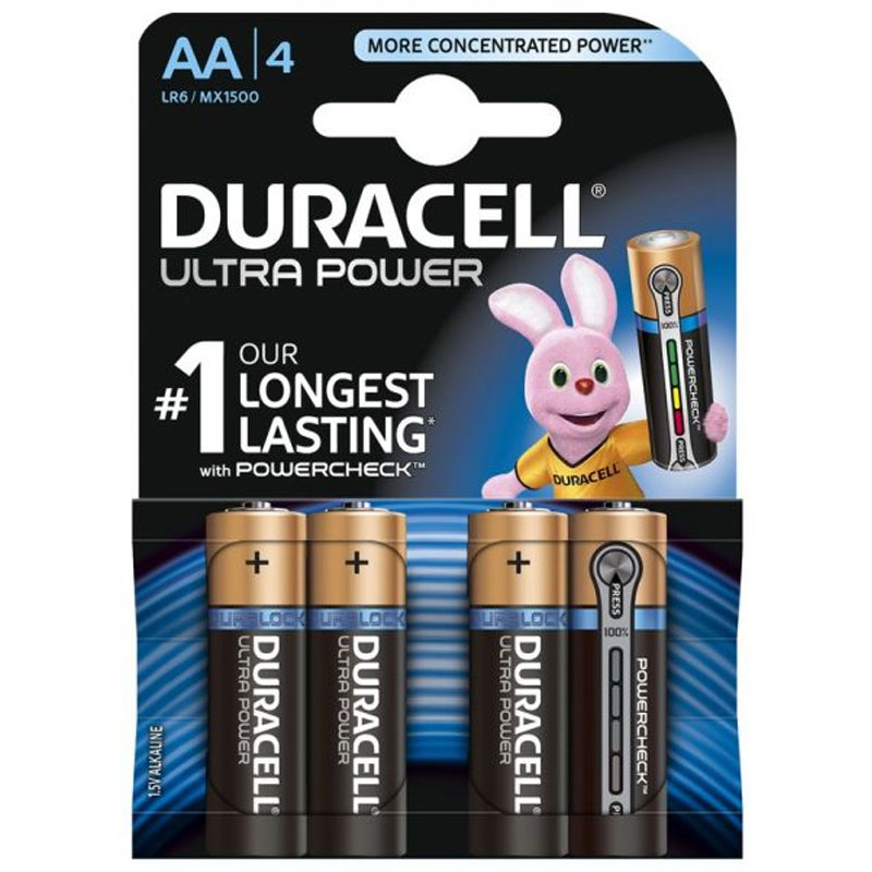 Duracell Ultra Power AA batteries - 4 Pack