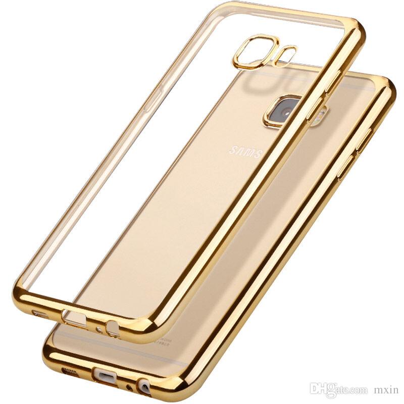 Ultra thin Electroplating Plating Soft Clear TPU Case For Samsung Galaxy J2 J3 J5 J7 Prime ON5 ON7 2016