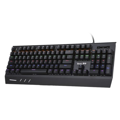 Bomu Professional Gaming Keyboard with 6 Modes Backlit Switchable Mechanical 104 Keys for PC Laptop Desktop Games