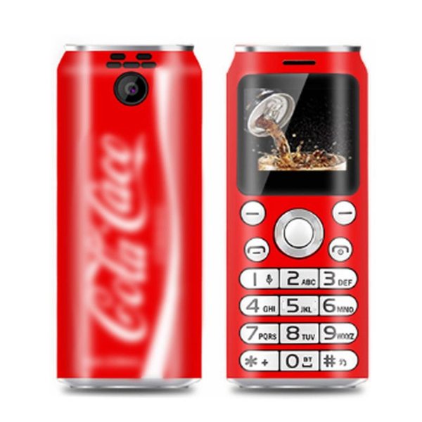 Walkie Talkie Mini Mobile Phones Cute Pocket 1.0 Inch " Cola Shape Telefone MP3 Bluetooth Dialer Call Recording Dual SiM Small Cellphones