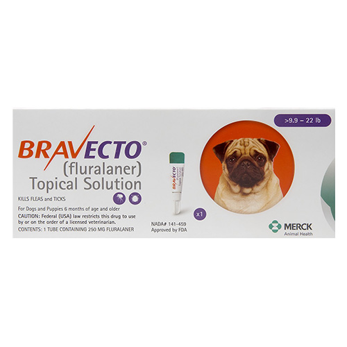 Bravecto Topical For Small Dogs (9.9 - 22 Lbs) Orange 2 Doses