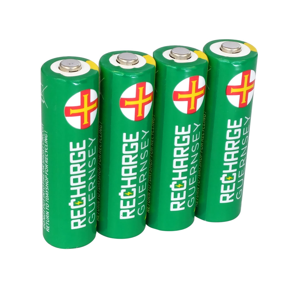 AA Rechargeable Batteries - NiMH Performance with Long Life. Pre-Charged 2000mAh Capacity - 4 Pack