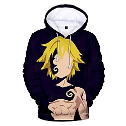 Inspired by The Seven Deadly Sins Cosplay Anime Cartoon 100% Polyester 3D Harajuku Graphic Kawaii Hoodie For Women's / Men's Lightinthebox